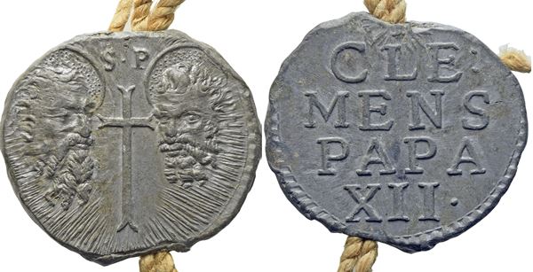 mezzo grosso argento moneta clemente xii corsini rarità non est pax massoneria satira numismatica