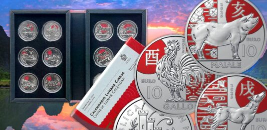 monete calendario lunare cinese san marino 10 euro orietta rossi collezione numismatica cofanetto fior di conio