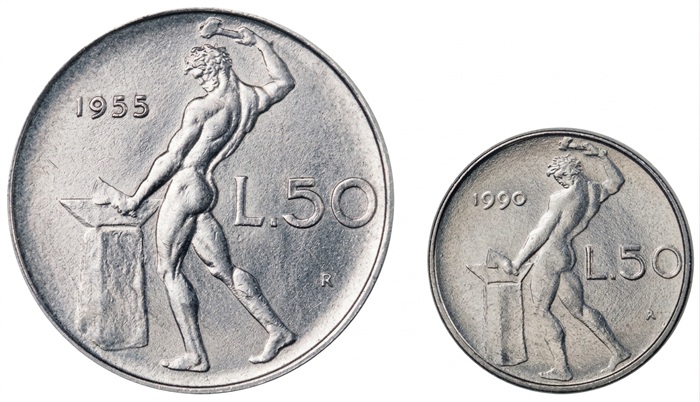 50 lire vulcano moneta monete lira repubblica italiana italia valore numismatica collezione quanto vale rarità mito storia costume