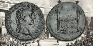 altare di lugdunum gallia santuario impero romano augusto druso tiberio sesterzio dupondio asse moneta numismatica romana potere propaganda guerra legioni