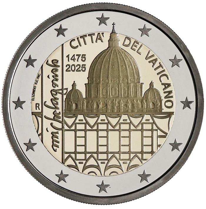 tre nuove euro monete proof vaticano michelangelo giubileo san giovanni paolo ii papa francesco daniela longo ipzs orietta rossi numismatica cfn novità collezione 2025