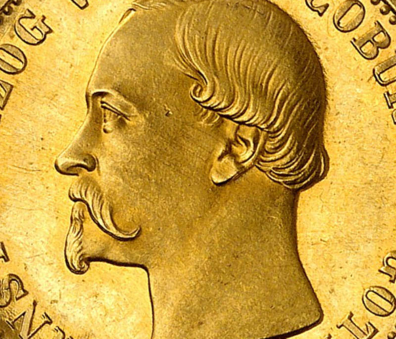più rara moneta impero tedesco 20 marchi oro sassonia coburgo gotha 1872 asta numismatica kuenker collezione valore coinsweekly