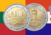 Quando le 2 euro commemorative uniscono STORIA e ARCHITETTURA 2 euro commemorative moneta numismatica novità croazia lituania kaunas vukovar monumento collezione