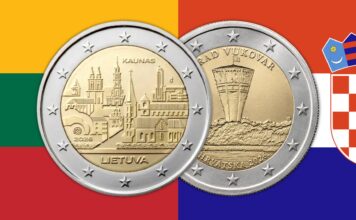2 euro commemorative moneta numismatica novità croazia lituania kaunas vukovar monumento collezione