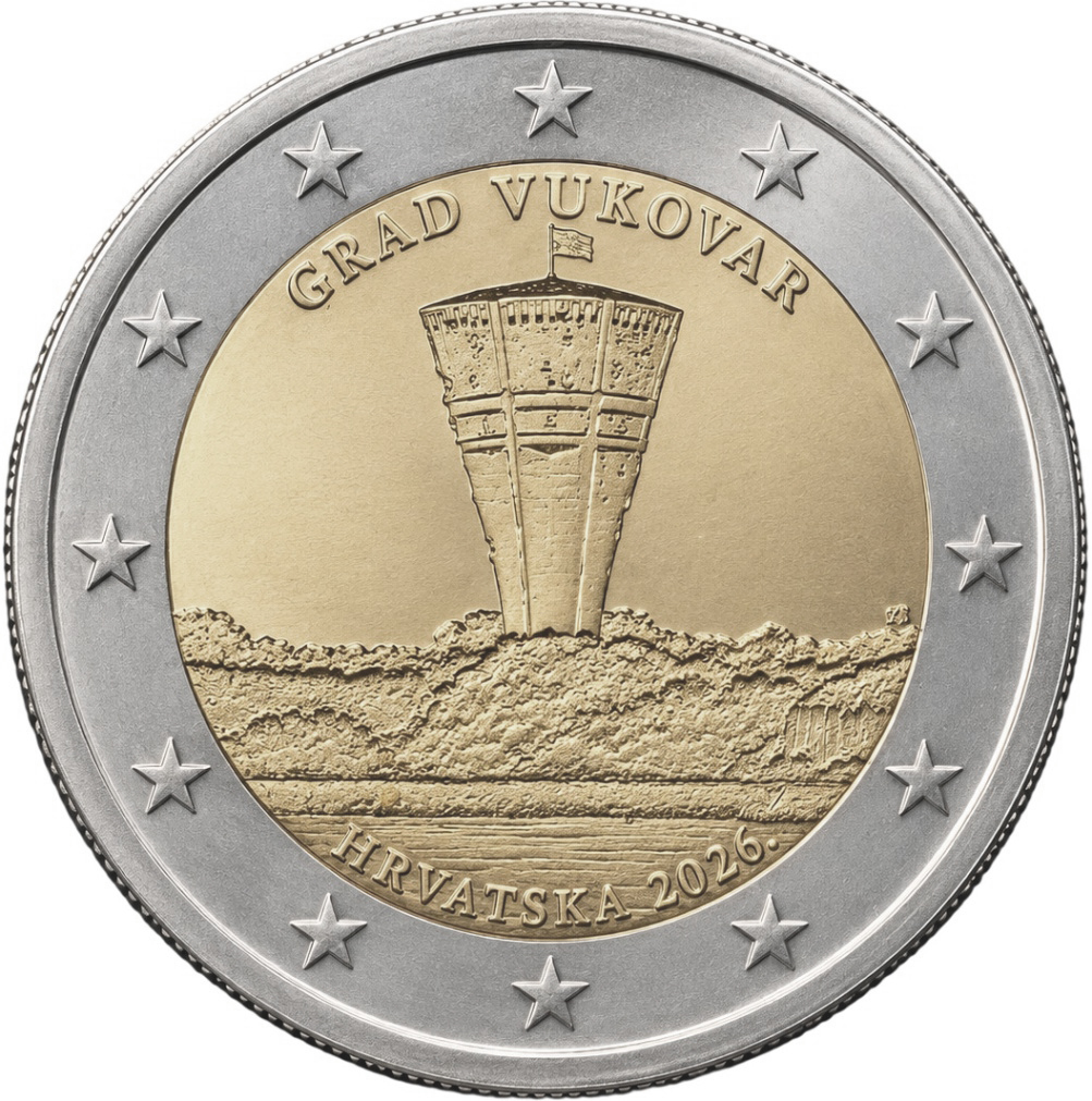 2 euro commemorative moneta numismatica novità croazia lituania kaunas vukovar monumento collezione