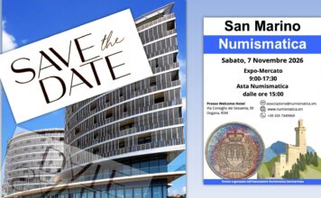 convegno san marino numismatica 2026 monete medaglie banconote collezionismo asta conferenze libri save the date welcome hotel dogana