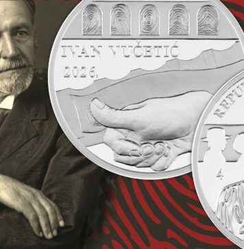 tre monete per ivan vučetić euro oro argento inventore croazia impronte digitali scienza forense crimine delitto omicidio strage furto rapina numismatica miriam mazzali