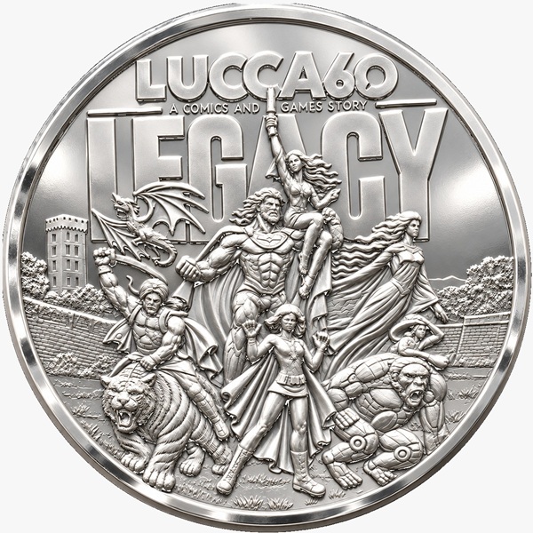 lucca 60 legacy comics games anime hentai cosplay roleplay medaglia antica zecca collegio monetieri