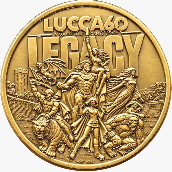 lucca 60 legacy comics games anime hentai cosplay roleplay medaglia antica zecca collegio monetieri