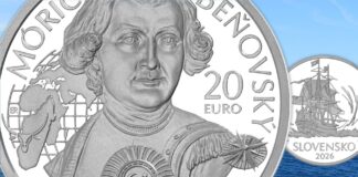 re del madagascar euro moneta argento slovacchia esploratore avventuriero illuminismo